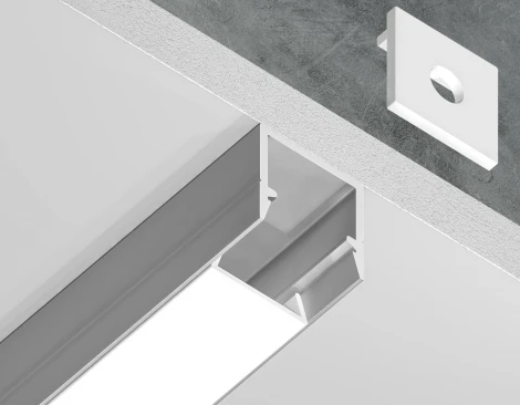 Алюминиевый профиль накладной 10*10 для светодиодной ленты до 8мм Ambrella Alum Profile GP1650AL