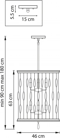 Потолочная люстра на штанге Firenze 725163 (220V, круглые)