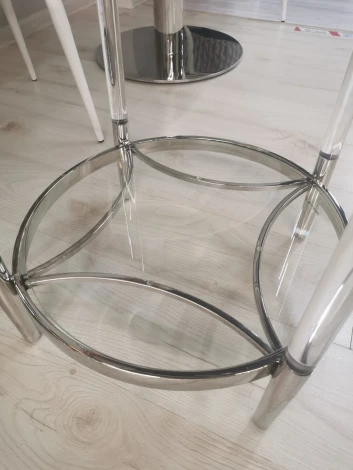 Стол журнальный IST-CASA Корни MH1797ET, 51х51х55, серебро