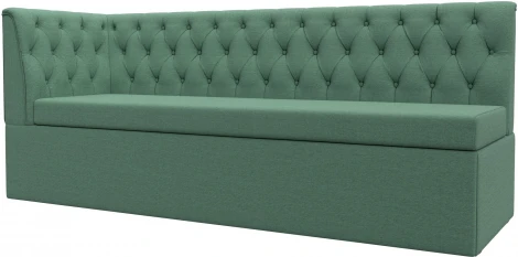 Диван кухонный Маркиз с углом слева (Зеленый/Рогожка) Лига Диванов арт.123179L