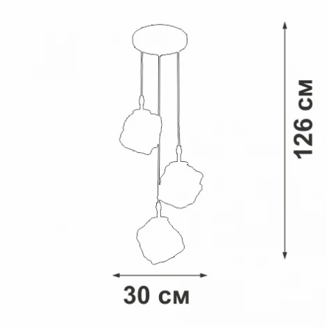 Подвесной светильник Vitaluce V2583-1/3S
