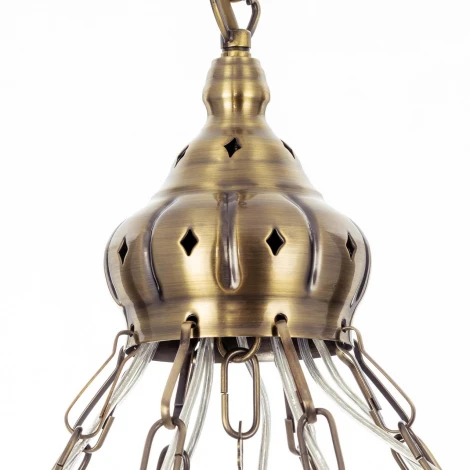 Подвесная люстра с подвесками Citilux Каир CL419185 Мозаика янтарь