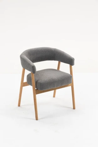 Стул обеденный Zubo с деревянными ножками темно-серый Stool Group арт.УТ000041729