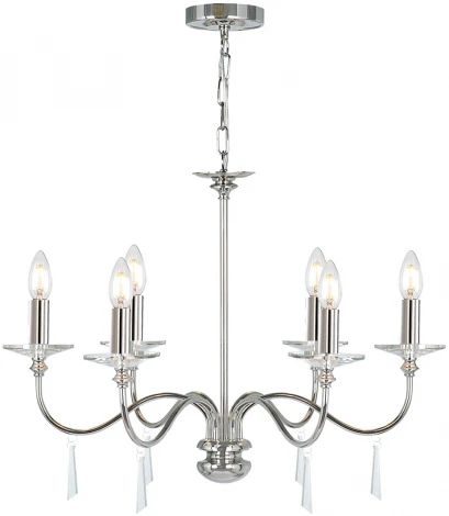 Подвесная люстра Finsbury Park FP6-POL-NICKEL Elstead (220V, на цепи, свеча)
