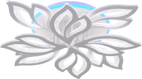 Потолочная люстра Natali Kovaltseva Sand LED LAMPS 81336 160W, белый, LED с RGB подсветкой (220V, пульт управления, управление смартфоном, цветы)
