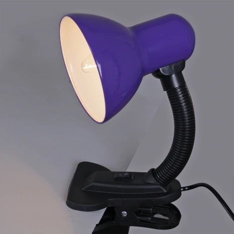 Офисная настольная лампа на прищепке с выключателем Reluce 00108-0.7-01 PURPLE