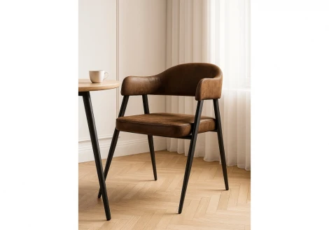 Обеденный стул Woodville Twin brown / black