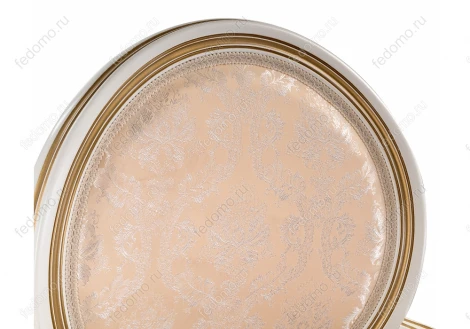 Кресло Woodville Данте молочный с золотой патиной 406095