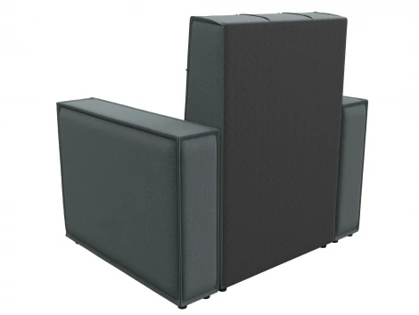 Кресло Лига-067 (ДВП,Дерево/Пластик/Рогожка/Серый) Лига Диванов 132287