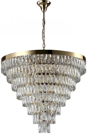 Подвесная люстра Crystal Lux Abigail SP22 D820 GOLD/TRANSPARENT