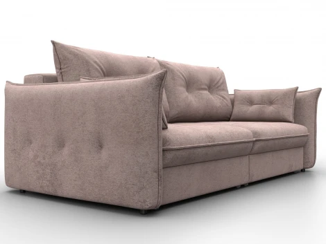 Диван прямой Лига-100 НПБ (ДСП,Фанера/Пластик/Велюр/Бежевый) Лига Диванов 133654