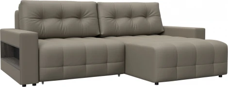 Диван угловой с полками Лига-053 НПБ Лига Диванов (Экокожа) арт.128941