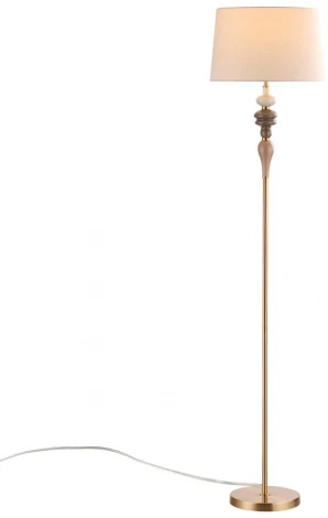 Торшер Odeon Light Homi 5040/1F античн.бронза/беж.абажур/металл/керамика E27 1*60W (220V, выключатель)