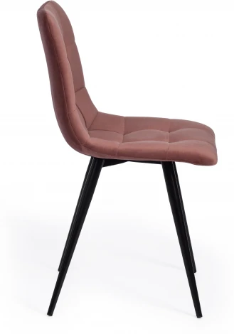 Стул CHILLY (mod. 7095-1) / 1 шт. в упаковке (Ткань,Металл /Коралловый,Черный)