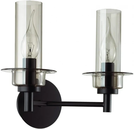 Бра Lumion Madonna 6555/2W черный/дымчатый/металл/стекло E14 2*40W 220V