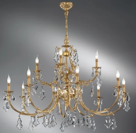 Подвесная люстра Nervilamp 584 584/8+4 (220V, на цепи, подсвечник, свеча)