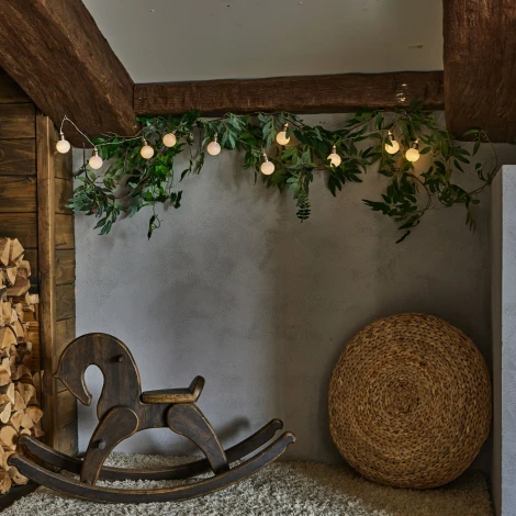 Гирлянда светодиодная «Лампочки», на батарейках 3AA 1,8м. 10 светодиодов, теплый белый свет Uniel ULD-S1800-010/STB/3AA WARM WHITE IP20 BULBS