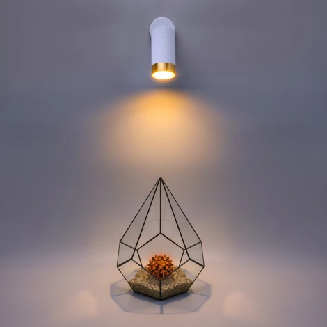 Спот Wolta WSL-GU10/S10WG под лампу GU10 Белый / Золотой CELLA