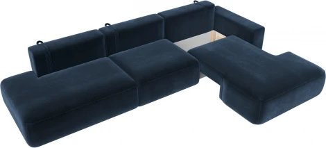 Диван угловой Лига-036 НПБ Модерн Лонг правый угол Лига Диванов (Велюр) арт.127756