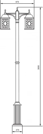 Наземный фонарь Oasis Light LONDON L 64810LA/A2/09 DOWN Bl (220V, фонарь, IP44)