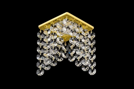Встраиваемый светильник хрустальный Dio D'Arte Tayo Gold GU10.5.14.8x8.117 G