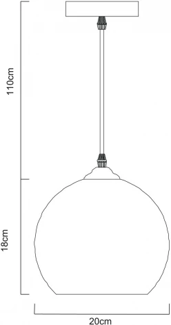 Подвесной светильник Arte Lamp Splendido A4285SP-1SM (220V, на проводе, шар)