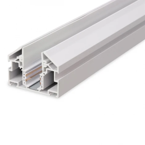 Магнитный шинопровод встраиваемый с закладным профилем для натяжного потолка ПВХ 3 м белый 48V AM Group MAGNET AM537 3M WH