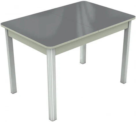Стол Гамбург 1, Белый/Стекло серое, Аврора