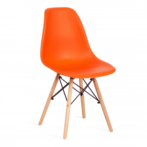 Стул Сindy Eames/Синди Имс] (мод. 001)/1 шт. в упаковке дерево бук/металл/сиденье пластик, 51х46х82.5см, оранжевый Tetchair 14214