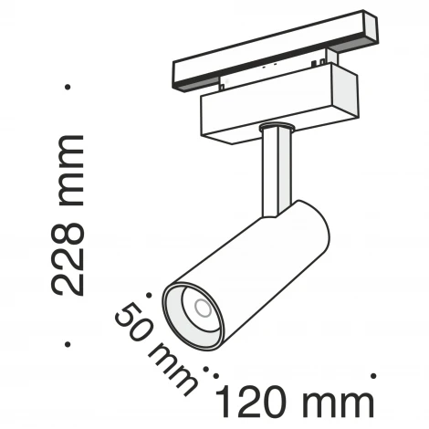 Трековый светильник Focus Led S35 4000K 9Вт 24° (магнитный) Maytoni Technical TR019-2-10W4K-B (48V, круглые)