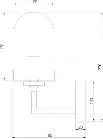 Бра Eurosvet Pluto 60156/1 хром (220V)