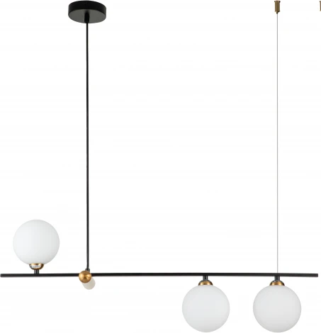 Люстра подвесная Opaco V000152 (11015/3P Black) (220V, на тросе, шар, асимметрия)