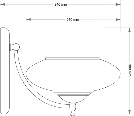 Бра Kutek San Marino Shade SAN-K-1(P)CR (220V, хрусталь CR)