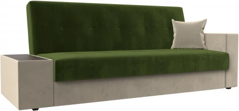 Диван-книжка Лига-020 стол слева (Зеленый,Бежевый/Микровельвет) Лига Диванов арт.118497L