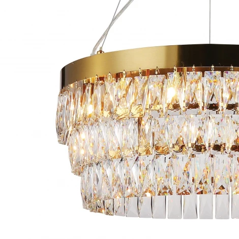 Подвесная люстра Favourite Magnitudo 2206-12P (хрусталь, на тросе, кольцо)