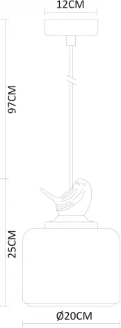 Подвесной светильник Arte Lamp Passero A8029SP-1WH (220V, на проводе, круглые, птички)