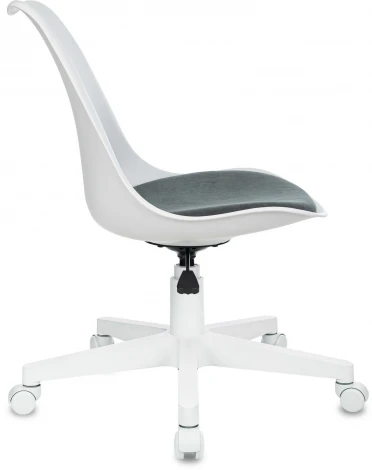 Кресло Бюрократ CH-W333 белый сиденье серый Alfa 44 крестов. пластик пластик белый