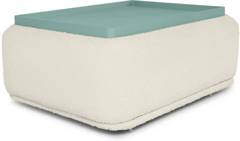 Столик прямоугольный Fabro (Букле/Белый,Зеленый) ОГОГО Обстановочка! арт.889268