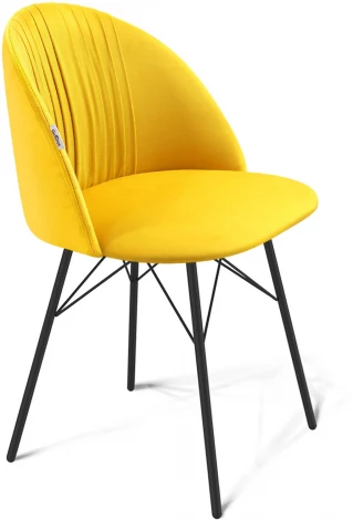 Стул SHT-ST35-1/S64 имперский жёлтый/чёрный муар Sheffilton 6823423401