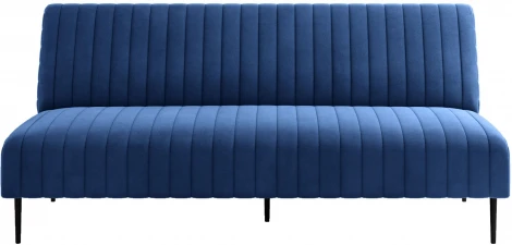 Baccara диван-кровать трехместный прямой без подлокотников, бархат синий 29 Top Concept арт.14474