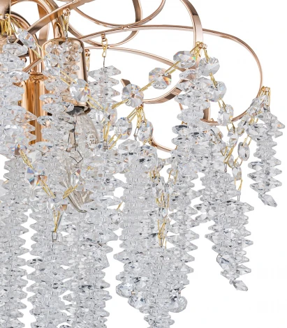 Подвесная люстра Escada Favero 2108/5P 5х40Вт E14, металл/хрусталь, золото/прозрачный (220V, на цепи)