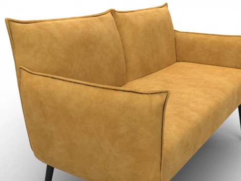 Диван прямой Лига-083 (Фанера/Металл/Велюр/Желтый) Лига Диванов 131075