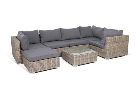 Модуль диванный прямой с подушками, цвет соломенный 4SIS Лунго YH-C1032W