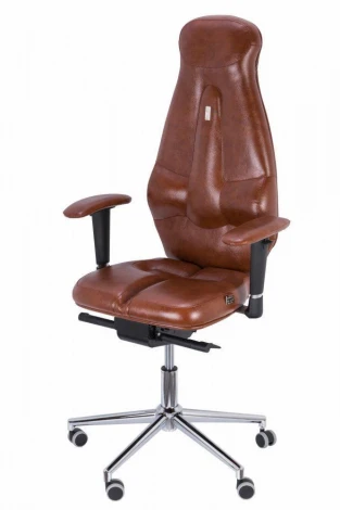 Эргономичное кресло Galaxy Kulik System Бежевая кожа