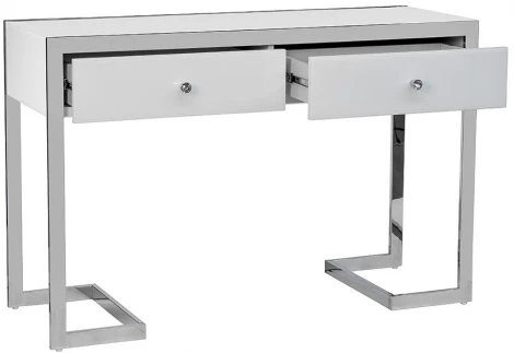 Консольный стол Garda Decor KFG103 (Хром/Белый)