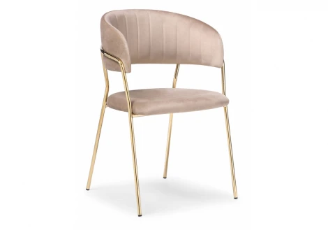 Стул на металлокаркасе kamelia cappuccino / gold