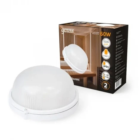 Настенно-потолочный светильник Gauss НБП 926602106 (LED, 220V, круглые, IP54)