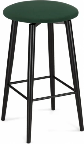 Барный стул Woodville Гангток крутящийся изумруд / черный матовый