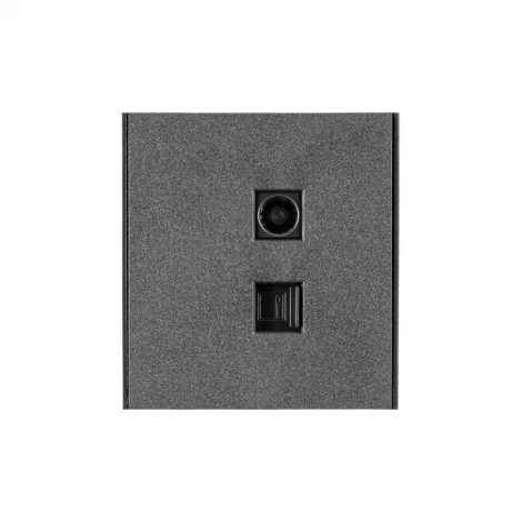 Розетка компьютерная RJ45 кат6 + TV с/у графит Kranz Strong KR-78-0722-6