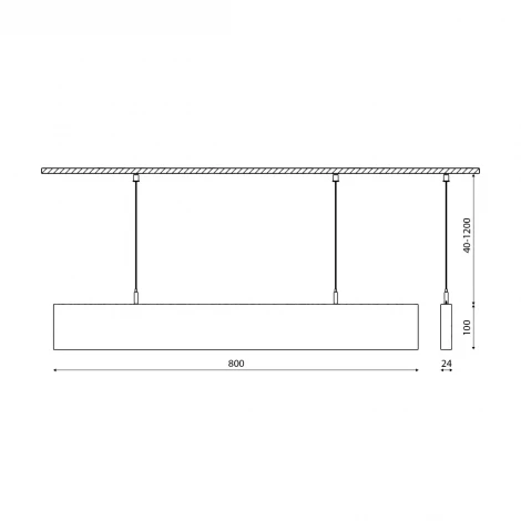 Подвесной линейный светильник светодиодный Lumker Wooden 20 W20-OREHAM-80-10